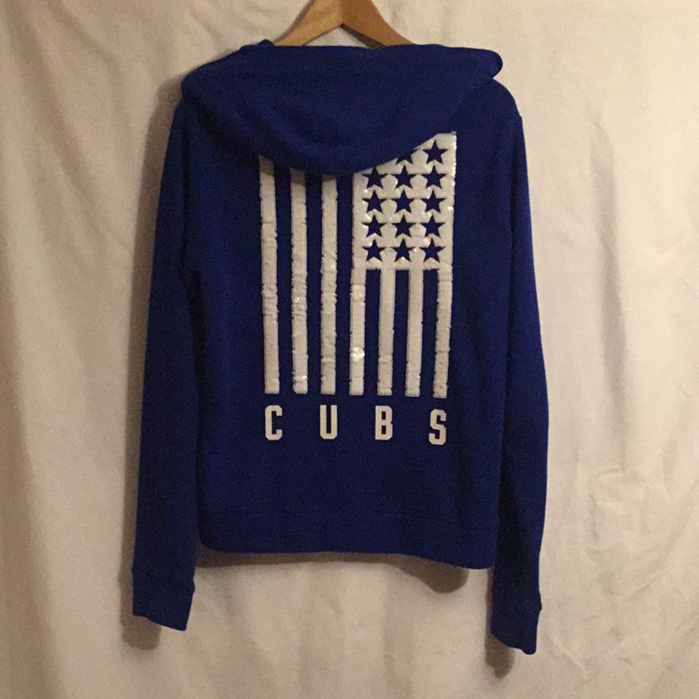VS Pink NBL Chicago Cubs Zip Up Hoodie